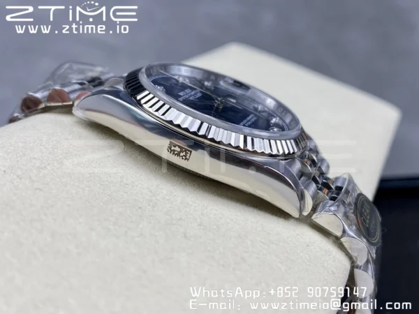 Rolex DateJust 36mm 126234 Clean 1:1 Best Edition 904L Steel Blue Diamond Dial on Jubilee Bracelet VR3235 - Super Clone Watch | 1:1 Best Version