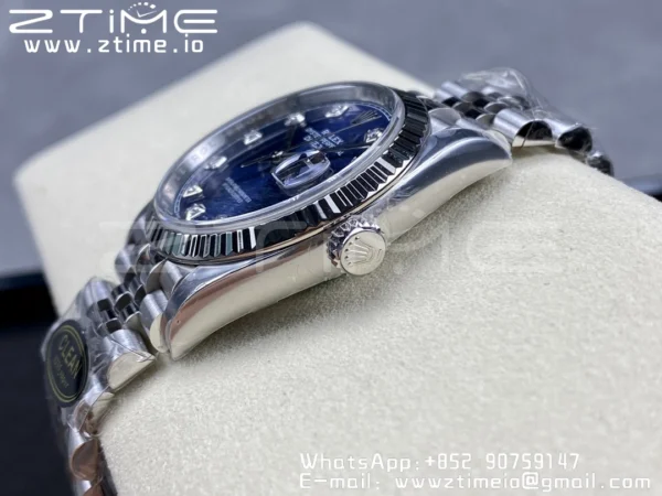 Rolex DateJust 36mm 126234 Clean 1:1 Best Edition 904L Steel Blue Diamond Dial on Jubilee Bracelet VR3235 - Super Clone Watch | 1:1 Best Version