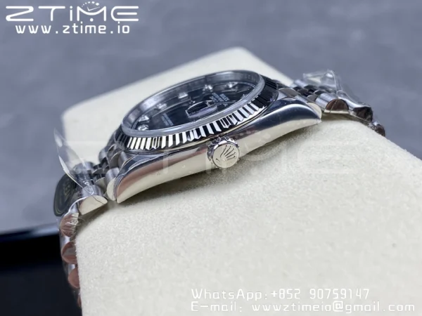 Rolex DateJust 36mm 126234 Clean 1:1 Best Edition 904L Steel Black Diamond Dial on Jubilee Bracelet VR3235 - Super Clone Watch | 1:1 Best Version