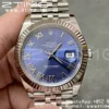 Rolex DateJust 36 126234 904L SS Puhdas Factory 1:1 Best Edition Fluted Bezel Bluw Roman Dial Jubilee rannekorun VR3235 - Super Clone Watch | 1:1 Paras versio