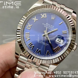 Rolex DateJust 36 126234 904L SS Clean Factory 1:1 Best Edition Fluted Bezel Bluw Roman Dial on Jubilee Bracelet VR3235 - Super Clone Watch | 1:1 Best Version