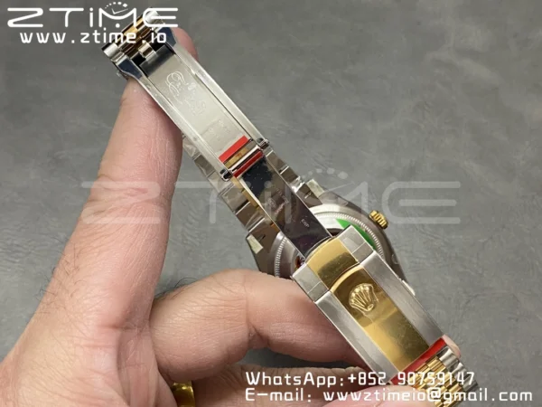 ロレックスデイトジャスト36 126233クリーン1:1ベスト版904LスチールグレーダイヤルグリーンローマンSS/YGジュビリーブレスレットVR3235 - スーパークローン時計｜1:1ベスト版