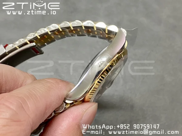 Rolex DateJust 36 126233 Clean 1:1 Best Edition 904L Steel Black Diamonds Dial on SS/YG Jubilee Bracelet VR3235 - Super Clone Watch | 1:1 Best Version