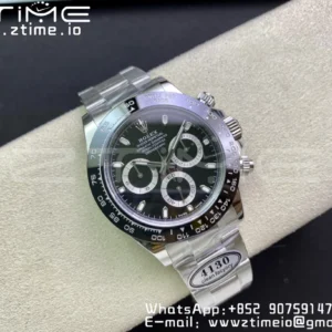 Rolex Daytona 116500 Clean Factory 1:1 Best Edition 904L SS Case and Bracelet Black Dial SA4130 v2 - Super Clone Watch | 1:1 Best Version