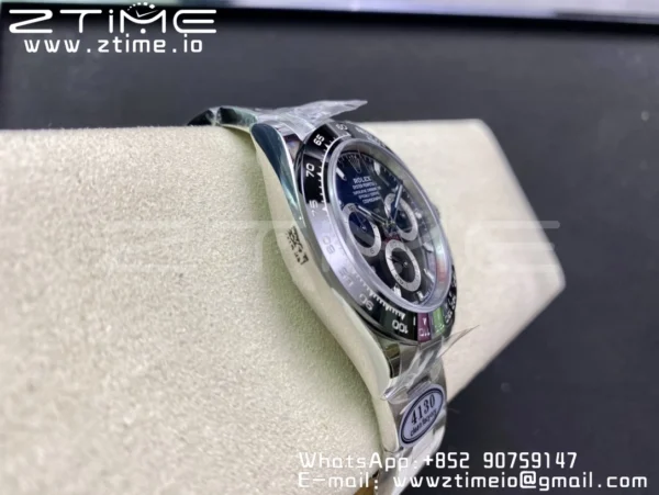 Rolex Daytona 116500 Clean Factory 1:1 Best Edition 904L SS Case and Bracelet Black Dial SA4130 v2 - Super Clone Watch | 1:1 Best Version