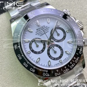 Rolex Daytona 116500 Clean Factory 1:1 Best Edition 904L SS Case and Bracelet White Dial SA4130 v2 - Super Clone Watch | 1:1 Best Version