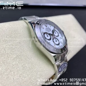 Rolex Daytona 116500 Clean Factory 1:1 Best Edition 904L SS Case and Bracelet White Dial SA4130 v2 - Super Clone Watch | 1:1 Best Version