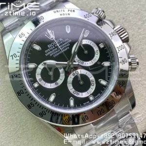 Rolex Daytona 116520 Clean Factory 1:1 Best Edition 904L SS Case and Bracelet Black Dial SA4130 v2 - Super Clone Watch | 1:1 Best Version