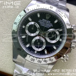 Rolex Daytona 116520 Clean Factory 1:1 Best Edition 904L SS Case and Bracelet Black Dial SA4130 v2 - Super Clone Watch | 1:1 Best Version