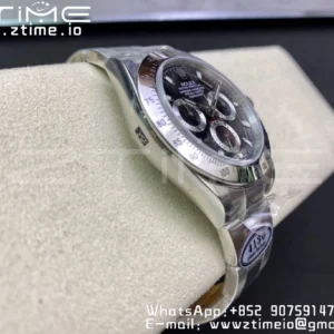 Rolex Daytona 116520 Clean Factory 1:1 Best Edition 904L SS Case and Bracelet Black Dial SA4130 v2 - Super Clone Watch | 1:1 Best Version