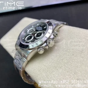 Rolex Daytona 116520 Clean Factory 1:1 Best Edition 904L SS Case and Bracelet Black Dial SA4130 v2 - Super Clone Watch | 1:1 Best Version
