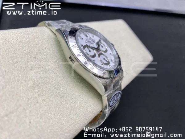Rolex Daytona 116520 Clean Factory 1:1 Best Edition 904L SS Cassa e Bracciale Quadrante Bianco SA4130 v2 - Orologio Super Clone | 1:1 Best Version