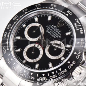 Rolex Daytona 116500 Clean Factory 1:1 Best Edition 904L SS Case and Bracelet Black Dial SA4130 v2 - Super Clone Watch | 1:1 Best Version