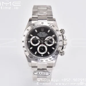 Rolex Daytona 116520 Clean Factory 1:1 Best Edition 904L SS Case and Bracelet Black Dial SA4130 v2 - Super Clone Watch | 1:1 Best Version