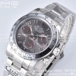 Rolex Daytona 116509 Clean 1:1 Best Edition 904L SS Case Black Dial on SS Bracelet SA4130 V2 - Super Clone Watch | 1:1 Best Version