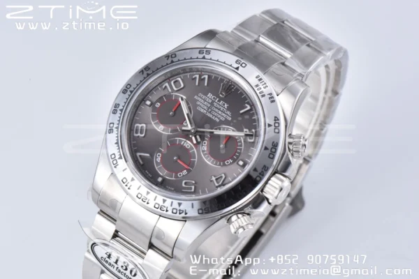 Rolex Daytona 116509 Clean 1:1 Best Edition 904L SS Case Black Dial on SS Bracelet SA4130 V2 - Super Clone Watch | 1:1 Best Version