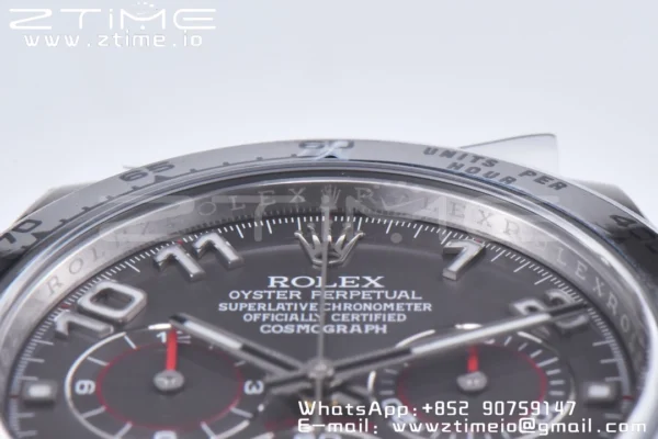 Rolex Daytona 116509 Clean 1:1 Best Edition 904L SS Case Black Dial on SS Bracelet SA4130 V2 - Super Clone Watch | 1:1 Best Version