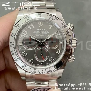 Rolex Daytona 116509 Clean 1:1 Best Edition 904L SS Case Black Dial on SS Bracelet SA4130 V2 - Super Clone Watch | 1:1 Best Version