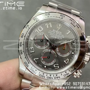 Rolex Daytona 116509 Clean 1:1 Best Edition 904L SS Case Black Dial on SS Bracelet SA4130 V2 - Super Clone Watch | 1:1 Best Version