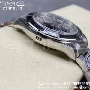 Rolex Daytona 116509 Čisté 1:1 nejlepší vydání 904L SS pouzdro šedý číselník na SS náramku SA4130 V2 - Super klon hodinky | 1:1 nejlepší verze