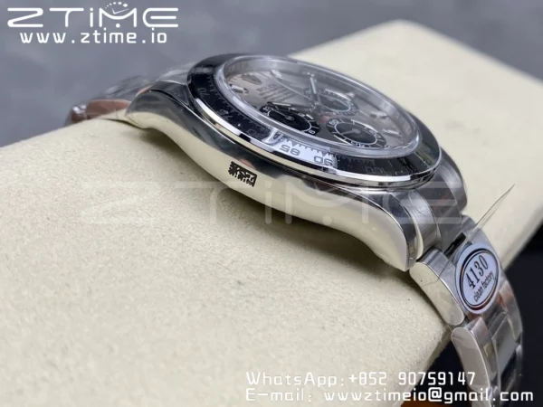 Rolex Daytona 116509 Čisté 1:1 nejlepší vydání 904L SS pouzdro šedý číselník na SS náramku SA4130 V2 - Super klon hodinky | 1:1 nejlepší verze
