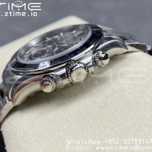Rolex Daytona 116509 Čisté 1:1 nejlepší vydání 904L SS pouzdro šedý číselník na SS náramku SA4130 V2 - Super klon hodinky | 1:1 nejlepší verze