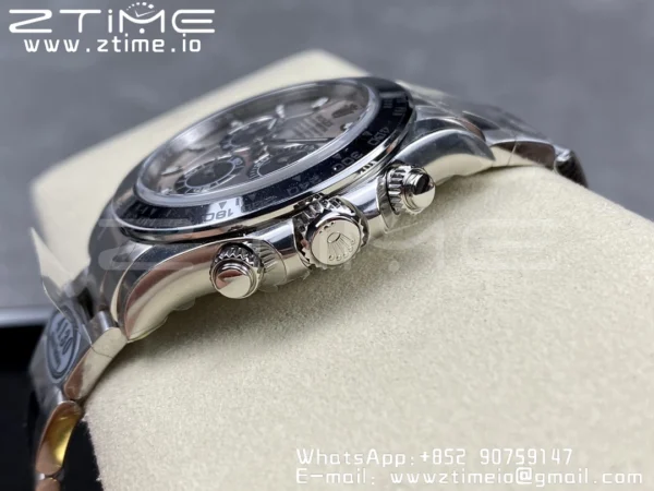 Rolex Daytona 116509 Čisté 1:1 nejlepší vydání 904L SS pouzdro šedý číselník na SS náramku SA4130 V2 - Super klon hodinky | 1:1 nejlepší verze