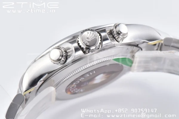 Rolex Daytona 116509 Čisté 1:1 nejlepší vydání 904L SS pouzdro šedý číselník na SS náramku SA4130 V2 - Super klon hodinky | 1:1 nejlepší verze