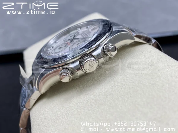Rolex Daytona 116509 Clean 1:1 Best Edition MOP Dial on SS Bracelet SA4130 V2 - Super Clone Watch | 1:1 Best Version