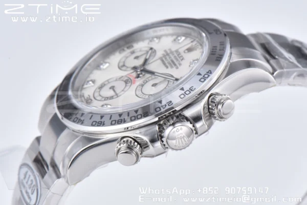 Rolex Daytona 116509 Clean 1:1 Best Edition MOP Dial on SS Bracelet SA4130 V2 - Super Clone Watch | 1:1 Best Version