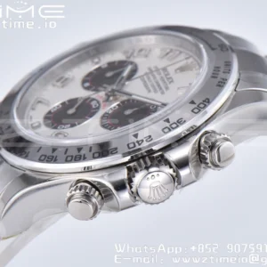 Rolex Daytona 116509 Clean 1:1 Best Edition Cassa 904L SS Quadrante Bianco su Bracciale SS SA4130 V2 - Orologio Super Clone | 1:1 Best Version