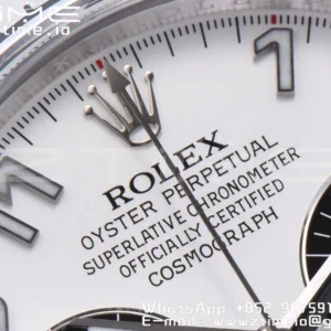 Rolex Daytona 116509 Clean 1:1 Best Edition Cassa 904L SS Quadrante Bianco su Bracciale SS SA4130 V2 - Orologio Super Clone | 1:1 Best Version