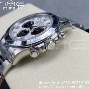 Rolex Daytona 116509 Clean 1:1 Best Edition Cassa 904L SS Quadrante Bianco su Bracciale SS SA4130 V2 - Orologio Super Clone | 1:1 Best Version