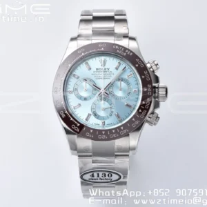 Rolex Daytona 116506 Clean 1:1 Best Edition Ice Blue Dial Crystal Markers on SS Bracelet SA4130 v2 - Super Clone Watch | 1:1 Best Version