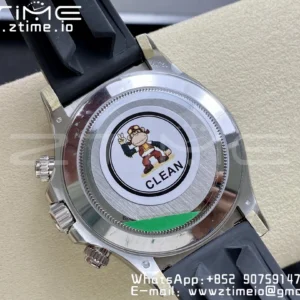 Rolex Daytona 116509 Clean 1:1 Best Edition 904L SS Case Gray Dial on Rubber Strap SA4130 V2 - Super Clone Watch | 1:1 Best Version