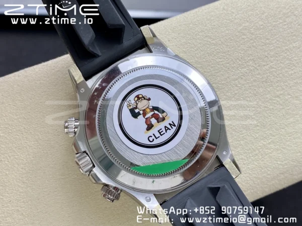 Rolex Daytona 116509 Clean 1:1 Best Edition 904L SS Case Gray Dial on Rubber Strap SA4130 V2 - Super Clone Watch | 1:1 Best Version