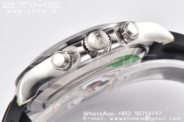 Rolex Daytona 116509 Clean 1:1 Best Edition 904L SS Case White Dial on Rubber Strap SA4130 V2 - Super Clone Watch | 1:1 Best Version