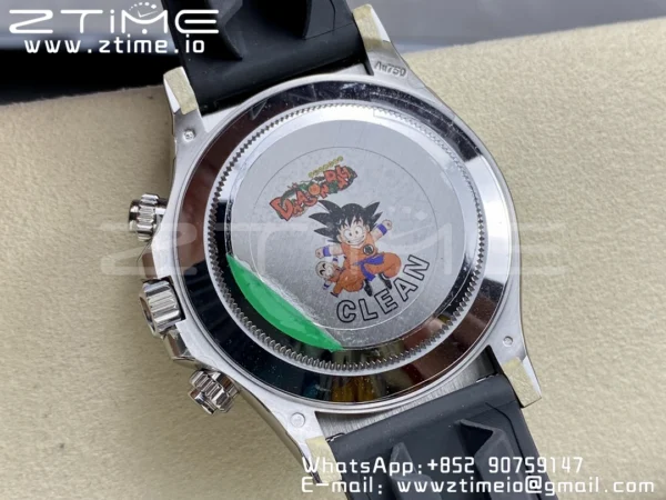 Rolex Daytona 116509 Clean 1:1 Best Edition 904L SS Case Black Dial on Rubber Strap SA4130 V2 - Super Clone Watch | 1:1 Best Version