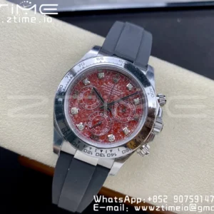 Rolex Daytona 116519 Clean 1:1 Best Edition 904L SS Case and Bracelet Red Sodalite Dial on Oysterflex SA4130 V2 - Super Clone Watch | 1:1 Best Version