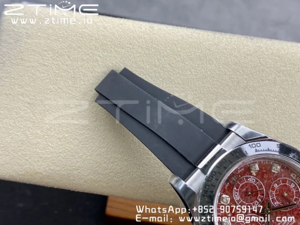Rolex Daytona 116519 Clean 1:1 Best Edition 904L SS Case and Bracelet Red Sodalite Dial on Oysterflex SA4130 V2 - Super Clone Watch | 1:1 Best Version