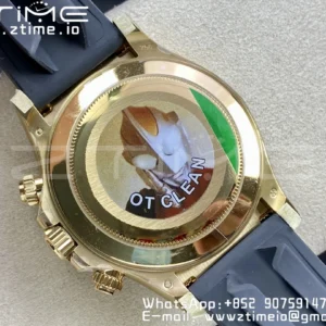 Rolex Daytona 116518 Clean Factory YG 1:1 Best Edition YG Dial on Oysterflex Rubber Strap SA4130 v2 - Super Clone Watch | 1:1 Best Version