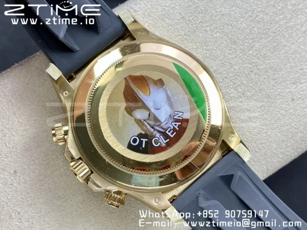 Rolex Daytona 116518 Clean Factory YG 1:1 Best Edition YG Dial on Oysterflex Rubber Strap SA4130 v2 - Super Clone Watch | 1:1 Best Version