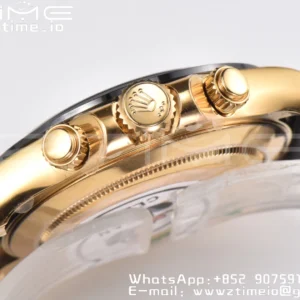 Rolex Daytona 116518 Clean Factory YG 1:1 Best Edition YG Dial on Oysterflex Rubber Strap SA4130 v2 - Super Clone Watch | 1:1 Best Version