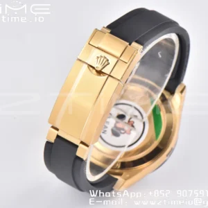 Rolex Daytona 116518 Clean Factory YG 1:1 Best Edition Black/YG Dial on Oysterflex Rubber Strap SA4130 V2 - Super Clone Watch | 1:1 Best Version