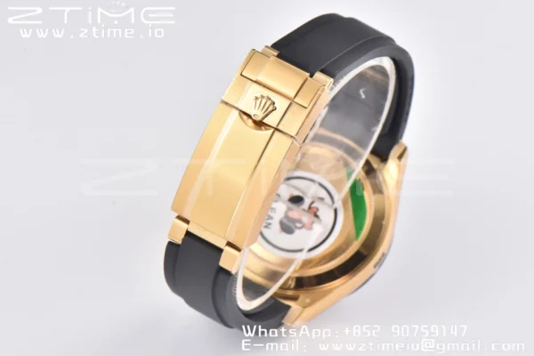 Rolex Daytona 116518 Clean Factory YG 1:1 Best Edition Black/YG Dial on Oysterflex Rubber Strap SA4130 V2 - Super Clone Watch | 1:1 Best Version