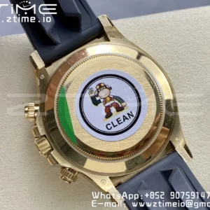 Rolex  Daytona 116509 Clean 1:1 Best Edition YG Case White Dial on Rubber Strap SA4130 V2 - Super Clone Watch | 1:1 Best Version