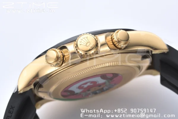 Rolex Daytona 116518 YG Clean Factory 1:1 Best Edition YG Dial on Oysterflex Strap A4130 v2 - Super Clone Watch | 1:1 Best Version