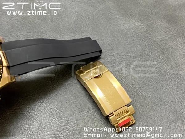 ロレックスデイトナ116518クリーンファクトリー1:1ベスト版ブラックダイヤモンドダイヤルオイスターフレックスラバーストラップSA4130 V2 - スーパークローン時計｜1:1ベスト版