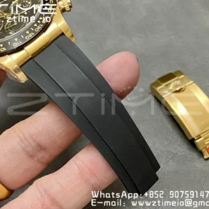 ロレックスデイトナ116518クリーンファクトリー1:1ベスト版ブラックダイヤモンドダイヤルオイスターフレックスラバーストラップSA4130 V2 - スーパークローン時計｜1:1ベスト版