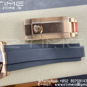 Rolex Daytona 116515 RG Clean Factory 1:1 Best Edition Μαύρο Κεραμικό Κορνίζα Brown Dial Numeral Marker on Oysterflex Rubber Strap A4130 V2 - Super Clone Watch | 1:1 Best Version